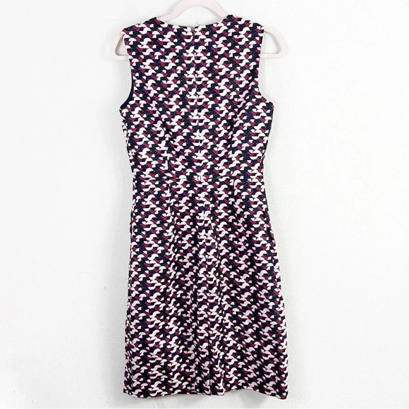 NWT J. Crew Geometric pattern Sheath Dress sleeveless round neck size 4 - Picture 4 of 16